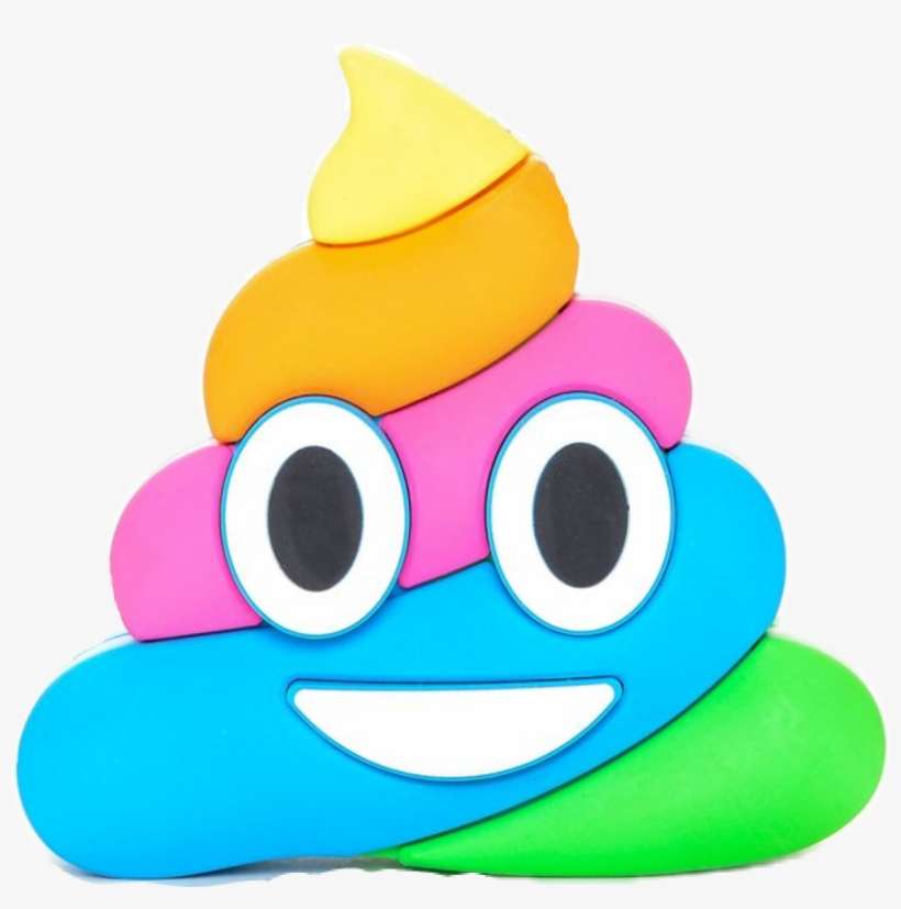 Clip Black And White Library Pile Of Poo Feces Smile - Rainbow Poop Emoji Png, transparent png download