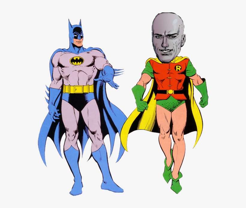Who's Batman's Bff Now, Superman Mwahaha - Batman And Robin White Background, transparent png download