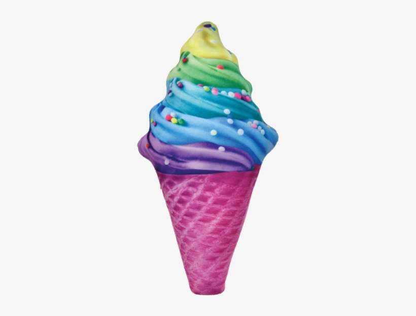 Picture Of Whimsical Ice Cream Cone Pillow - Bubble Gum Ice Cream In A Cone, transparent png download