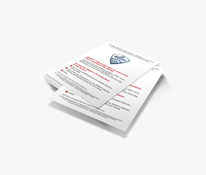 Mockup Nbc Sochi Postcard Sm - Flyer, transparent png download