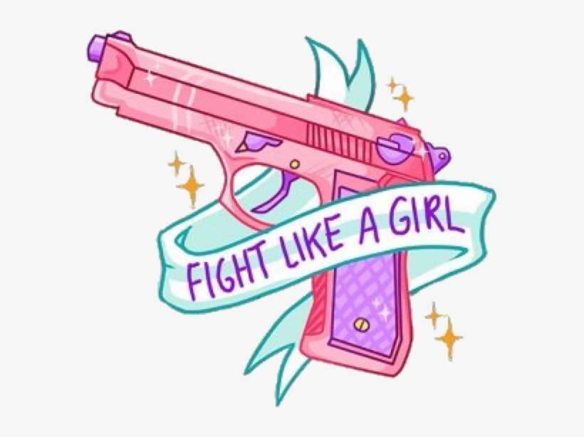 Ile Ilgili G Rsel Sonucu Stickers Pinterest - Fight Like A Girl Gun, transparent png download