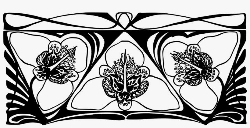 Floral Design Visual Arts Decorative Arts Black And - Decorative Arts, transparent png download