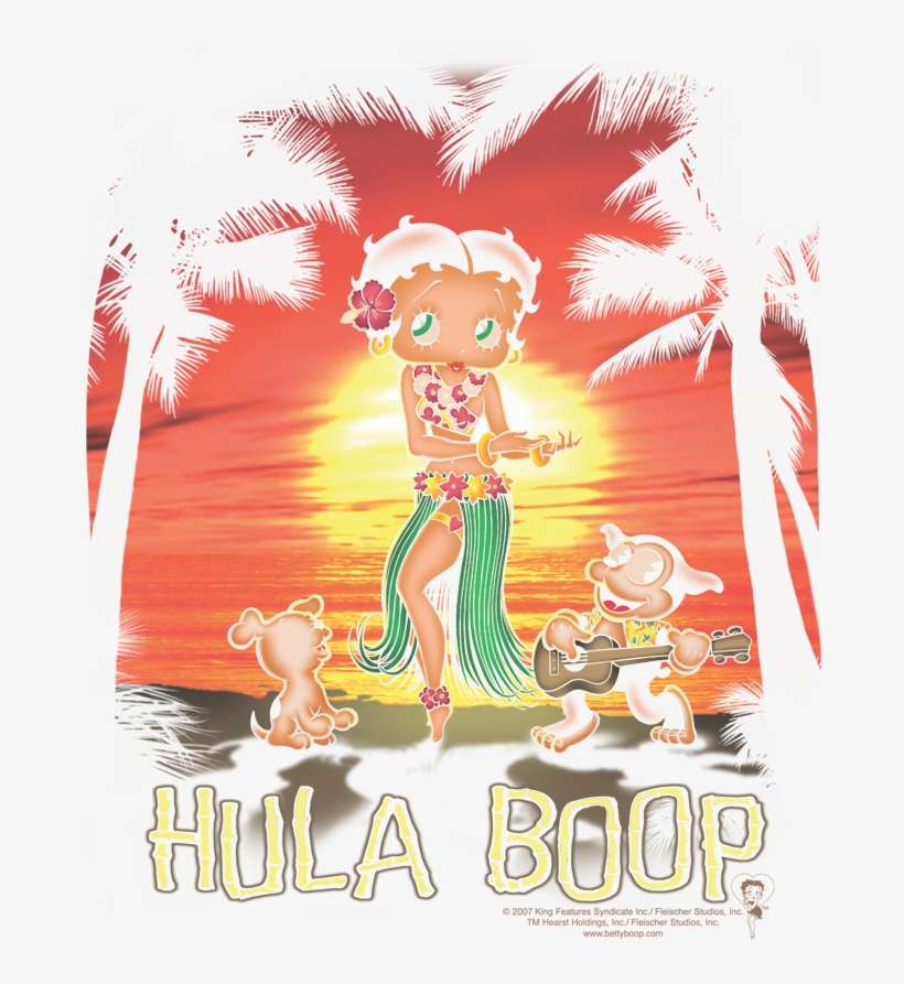 Betty Boop Hulaboop Men's V Neck T Shirt - Poster, transparent png download