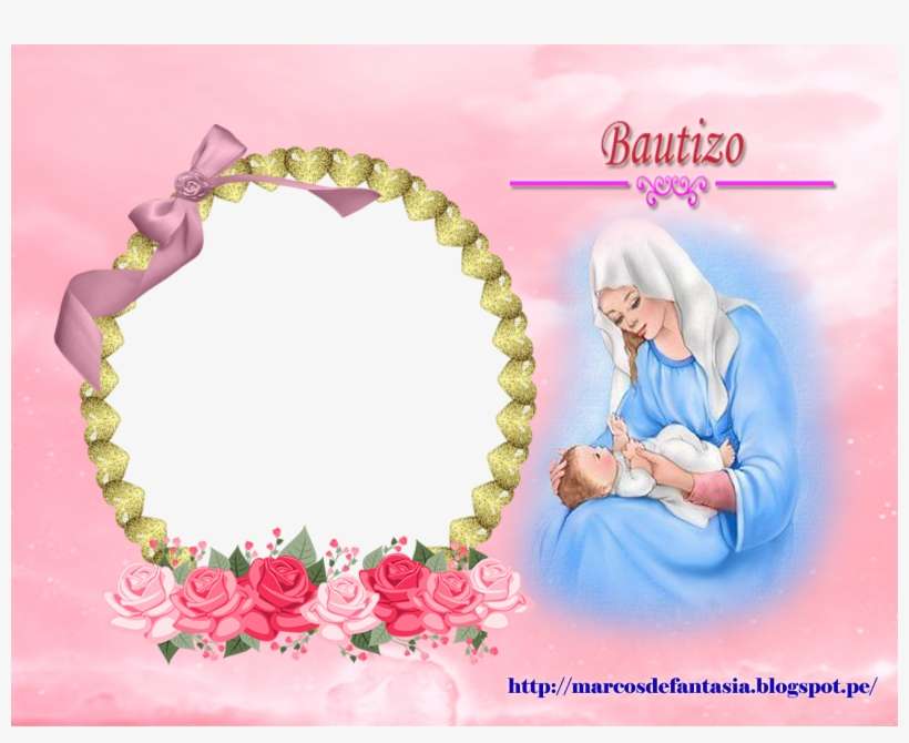 Hijos Aqui He Puesto Algunos Diseños Para Esta Linda - Marco Para Fotos De Bautizo Png, transparent png download