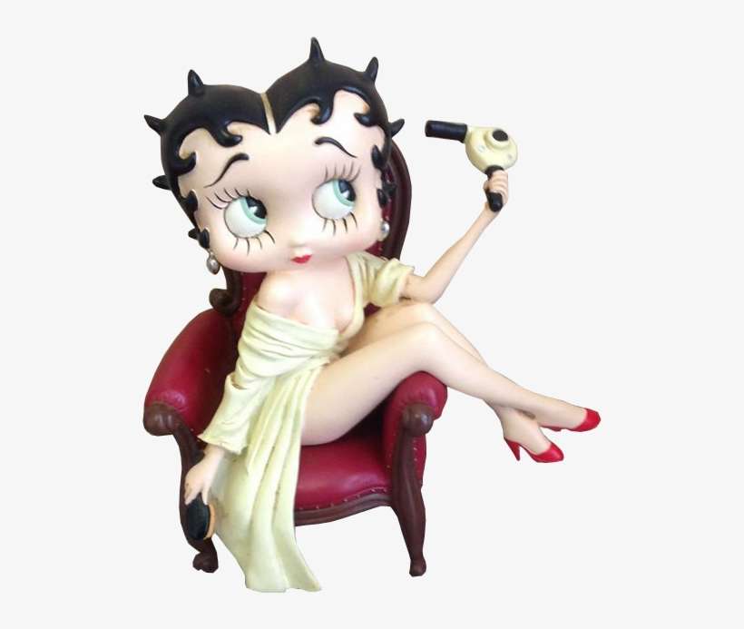 Betty Boop On Chair Transparent Png Image - Betty Boop Flag Transparent Png, transparent png download