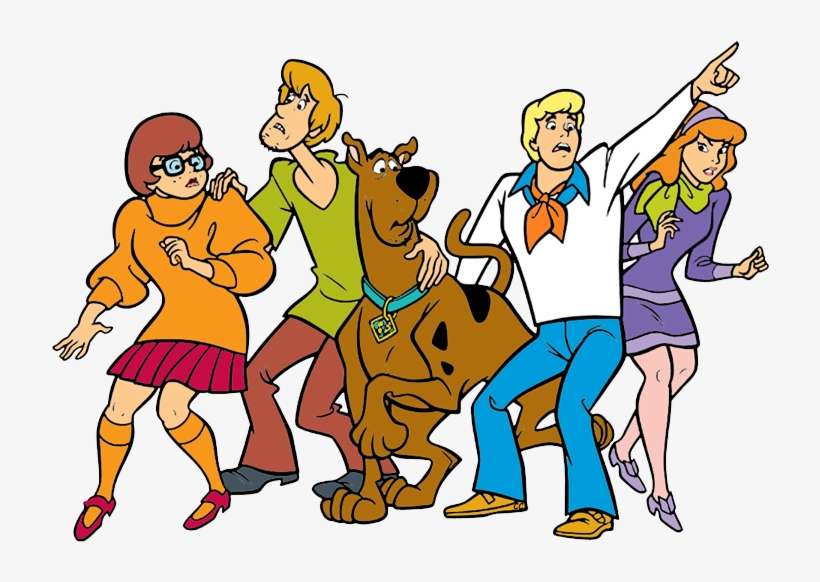 - Jpeg - Scooby Doo Gang And Mystery Machine, transparent png download