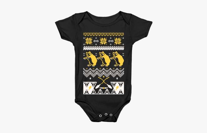 Hogwarts Ugly Christmas Sweater - Hufflepuff Christmas Sweater, transparent png download