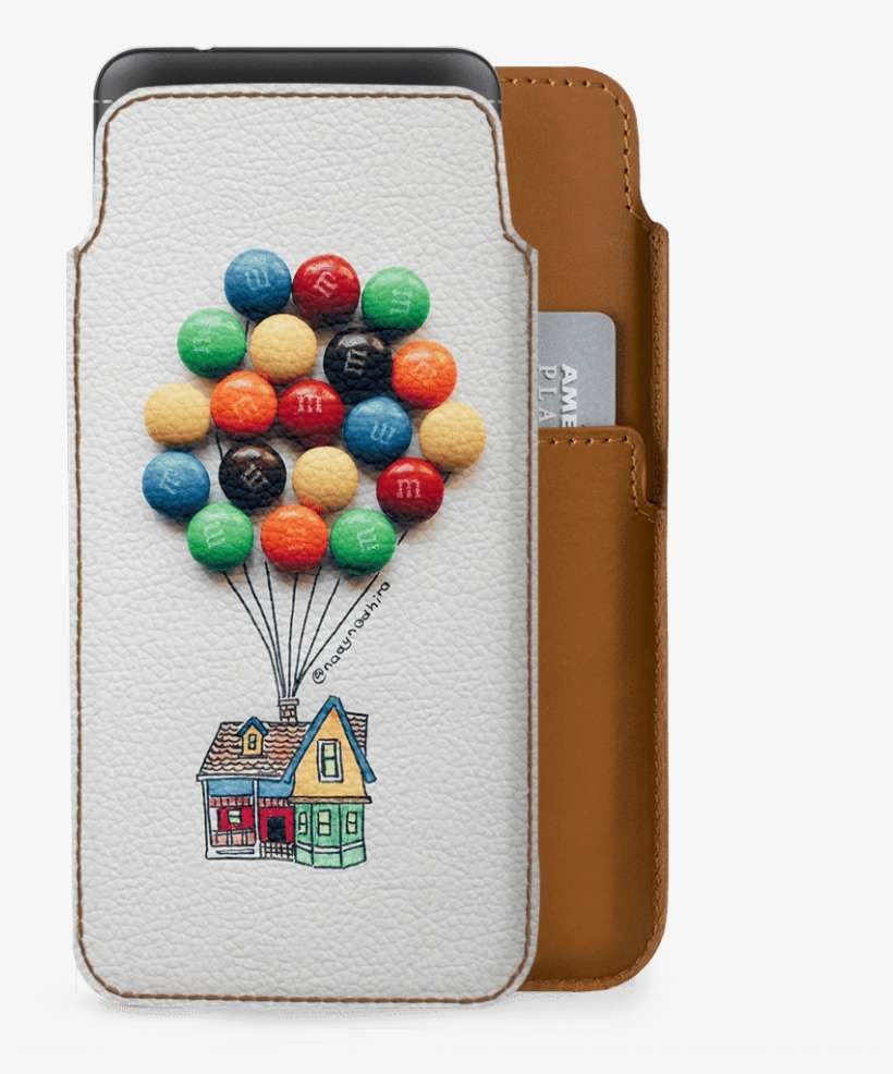 Dailyobjects M&m Balloons Up House Real Leather Wallet - رسومات فنانه, transparent png download