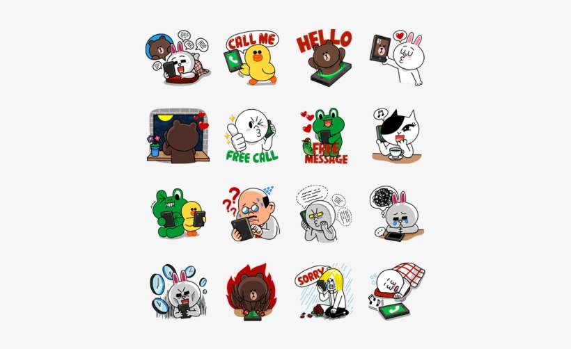 Previous - Line Sticker Call Me, transparent png download