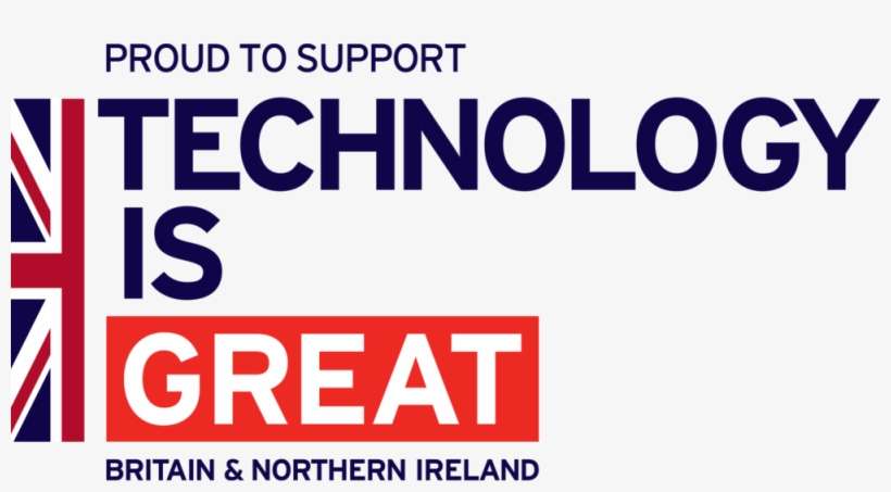 Proud To Support Technology Is Great Flag Blue Rgb - Uk Department For International Trade Logo, transparent png download