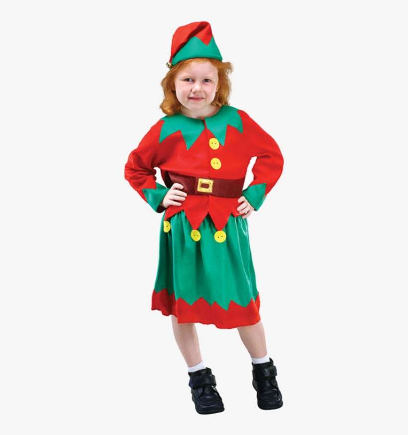 Elf Costume In A Jipphy - Elf Costume For Girls Dress, transparent png download