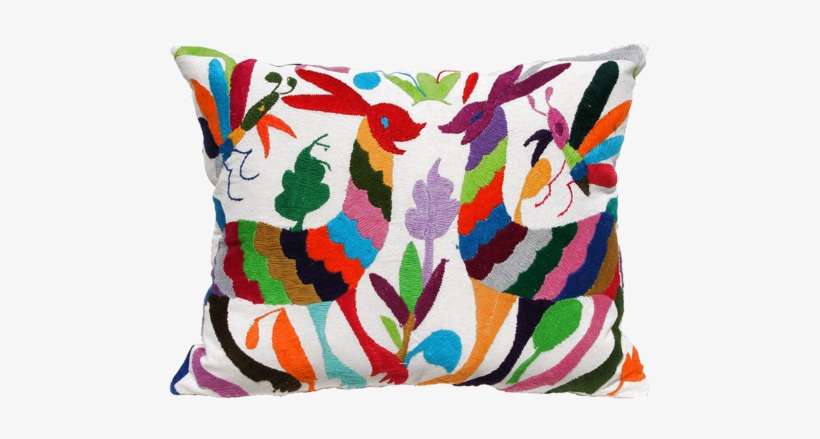 Otomi Hand Embroidery - Mexican Embroidered Pillow Case, transparent png download