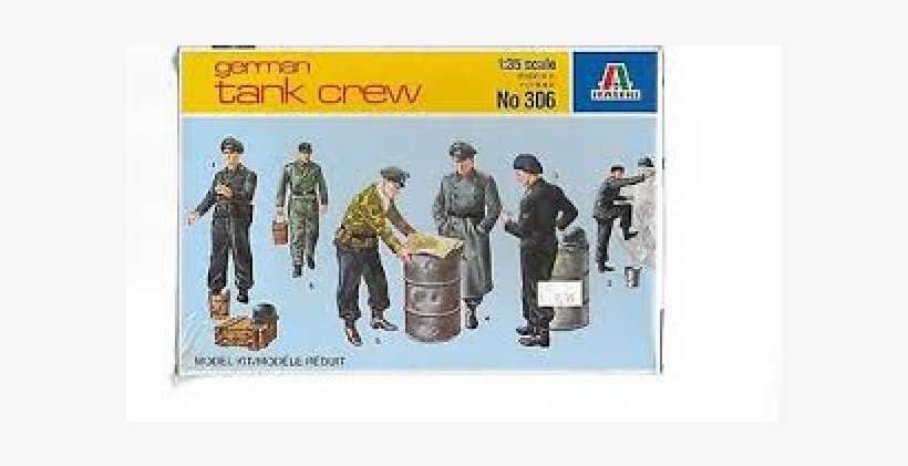 Italeri 1/35 German Tank Crew Wwii - Italeri 1:35 German Tank Crew Plastic Figure Kit #306, transparent png download
