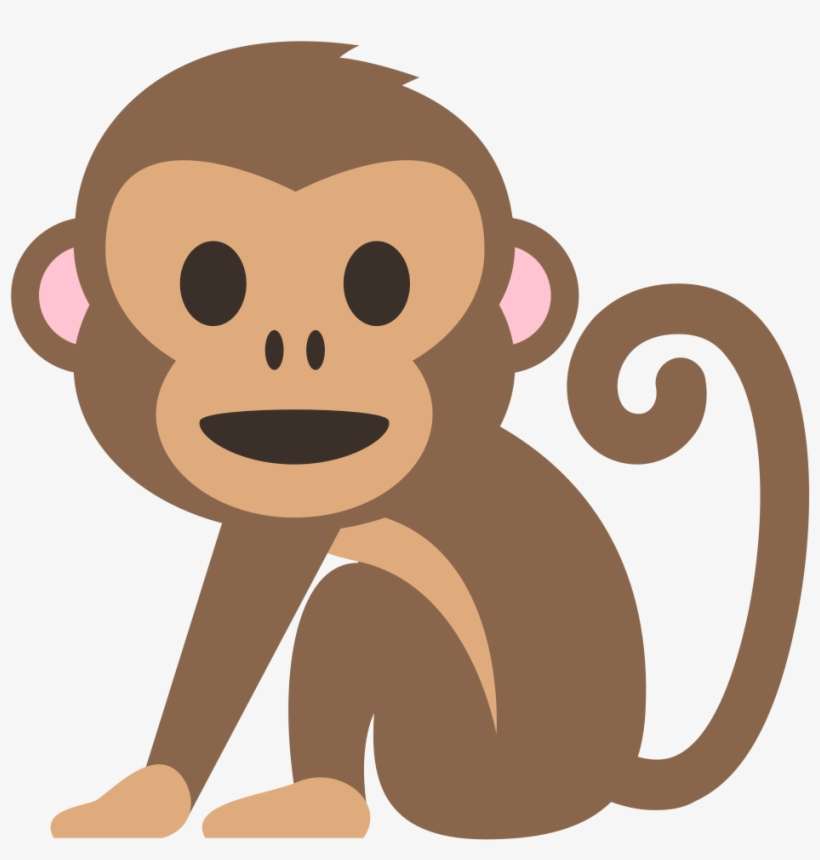 Emoji Mono - Monkey Vector Png, transparent png download