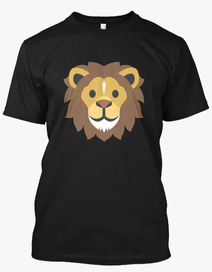 Lion Face Emoji Cute Emoji T Shirt Hanes Tagless Tee - Dojrp T Shirt, transparent png download