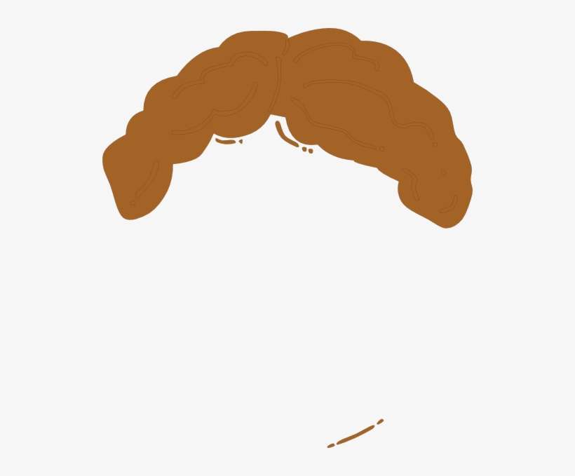 Light Brown Guy Wig Clip Art At Clker - Light Brown Hair Clipart, transparent png download