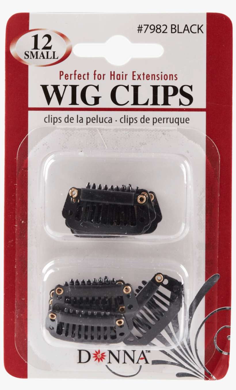 12 Piece Small Black Wig Clips, transparent png download