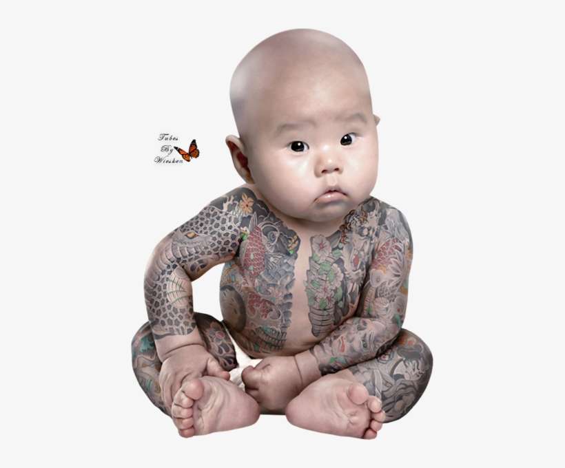 Kinderen-wieskes Tube - Tattooed Babies, transparent png download