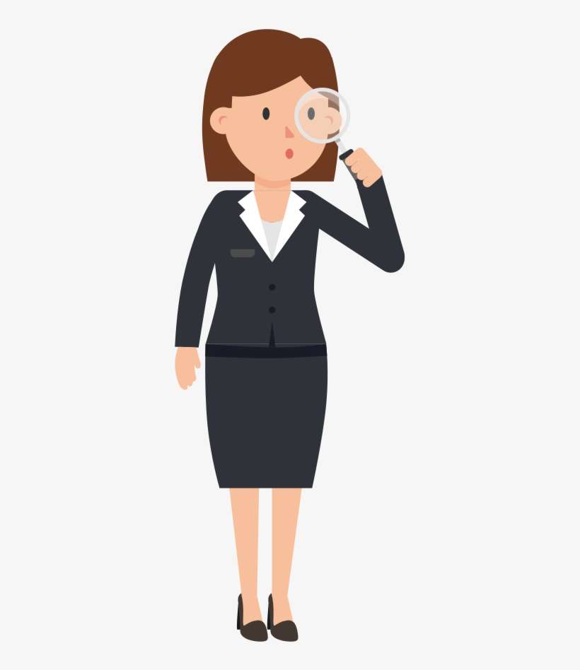 Open - Woman With Magnifying Glass Png, transparent png download