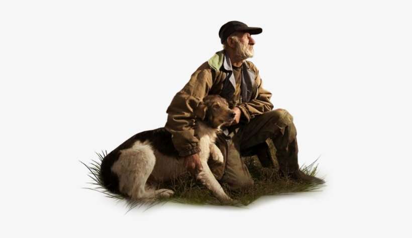 Posté Par Nono Et Coco À - Old Man With Dog, transparent png download