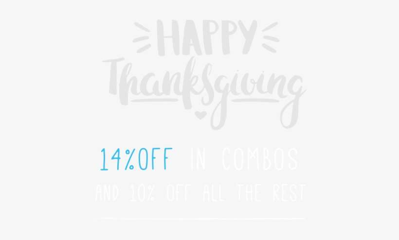 Happy Thanksgiving 14% Off In Combos And 10% Off All - Drawing, transparent png download