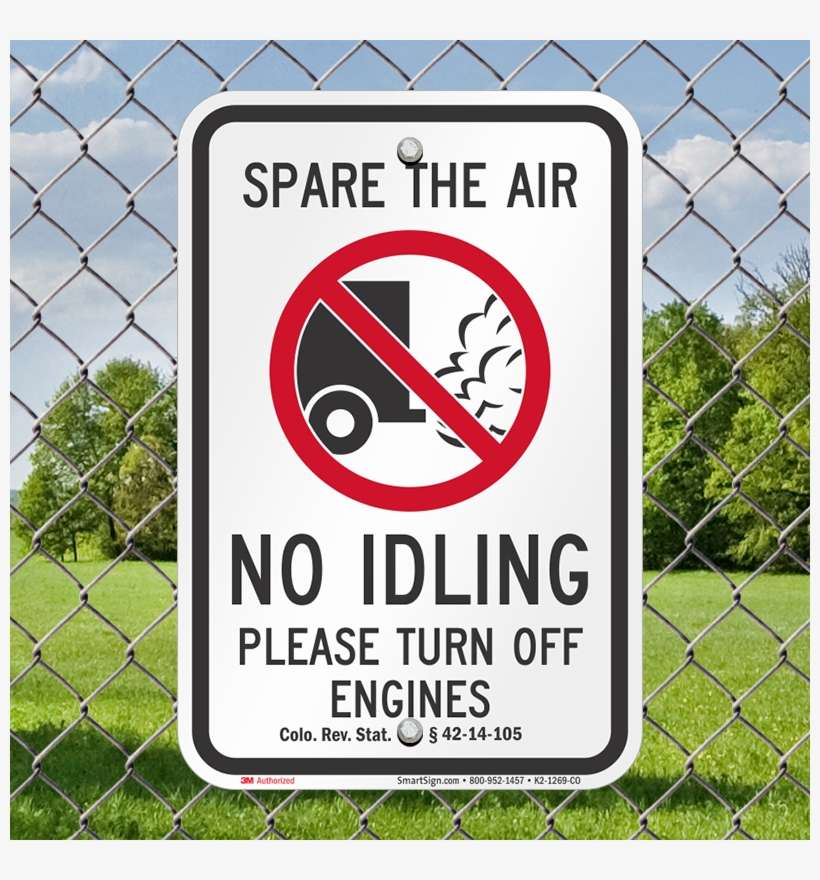 State Idle Sign For California - No Idling - Turn Engine Off (with No Idling, Engineer, transparent png download