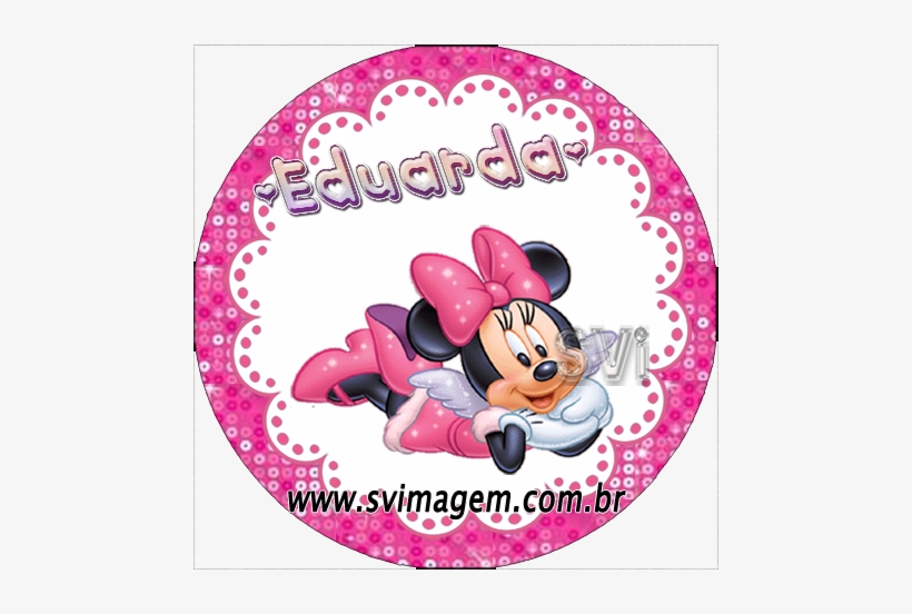 Arte Em Corte Redondo, Para Topper, Pirulito, Latinha - Marcos De Minnie Mouse, transparent png download
