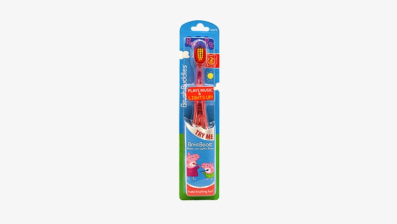 Peppa Pig Brite Beatz Music And Light Show Toothbrush - Brush Buddies Peppa Pig Brite Beatz Toothbrush, transparent png download
