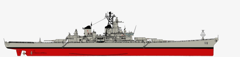 Uss New Jersey Bb Outboard Profile By - Lion 2 Class Battleship, transparent png download