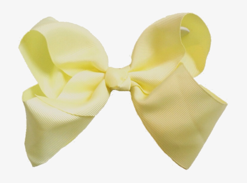 Jumbo Hair Bow - Pale Yellow Hair Bow, transparent png download