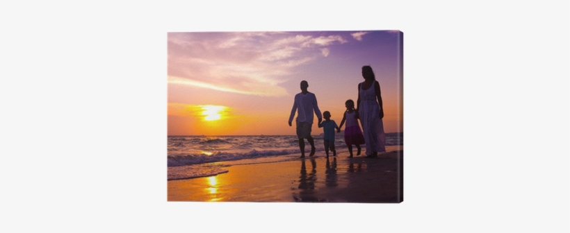 Poster: Rawpixel's Family Walking On The Beach, transparent png download