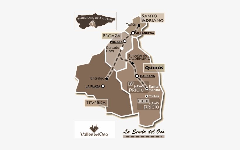 Mapa De La Senda Del Oso - Ruta Del Oso Asturias, transparent png download