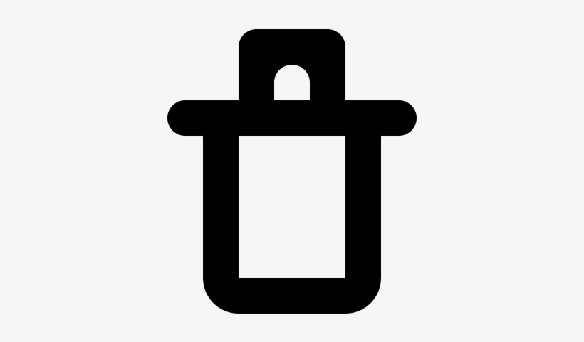 Recycle Bin Symbol Of Gross Line Vector - Waste Container, transparent png download