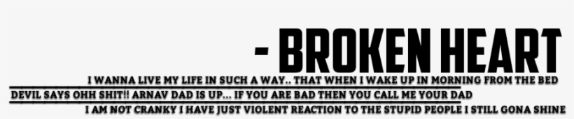 New Couple Black Text Png - Broken Heart Text Png, transparent png download