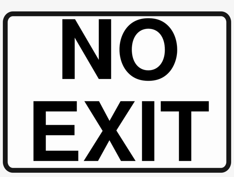 Mb Image/png - Black No Exit Sign, transparent png download