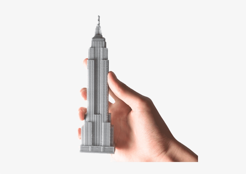 A Hand Holding A 3d Printed Miniature Building Which - 3d Printing, transparent png download