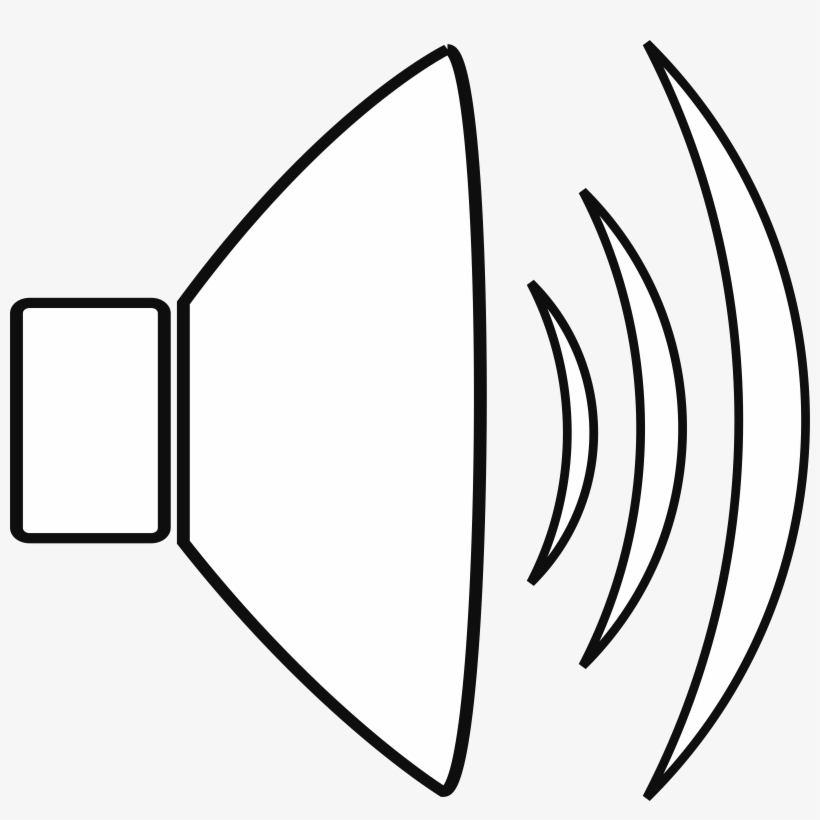Big Image Png - Sound Clip Art Black And White, transparent png download