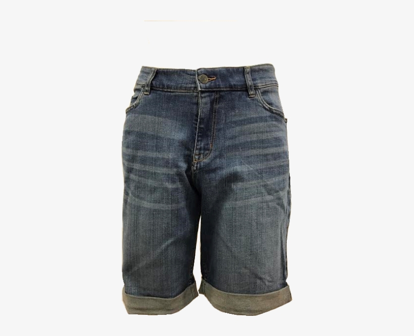 Ex Old Navy Blue Vintage Denim Knee Shorts - Bermuda Shorts, transparent png download