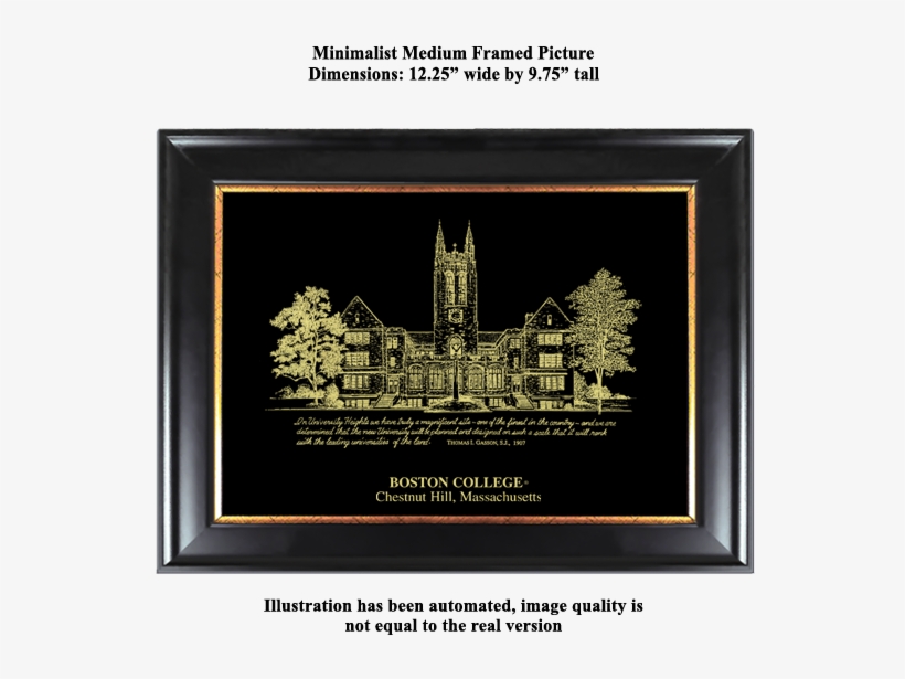Eglomise Designs Boston College Minimalist Picture - Law School, transparent png download