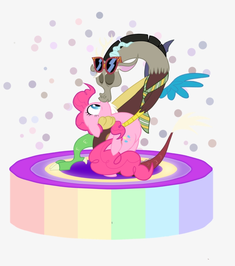 Artist Spiritto Discopie Discord Kissing Pinkie Pie - Discord Kiss Pinkie Pie, transparent png download