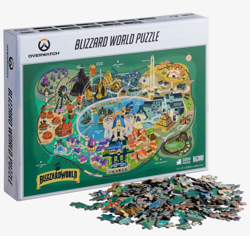 Overwatch Blizzard World 1000-piece Puzzle - Overwatch, transparent png download