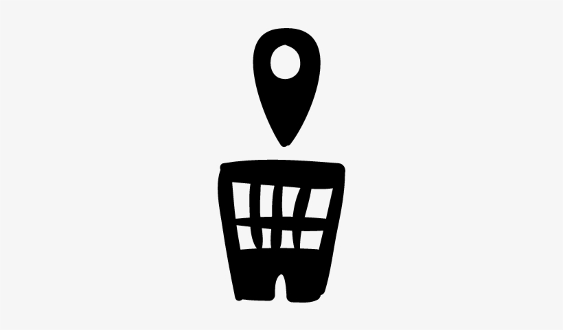 Shopping Basket Location Marker Vector - Shopping, transparent png download