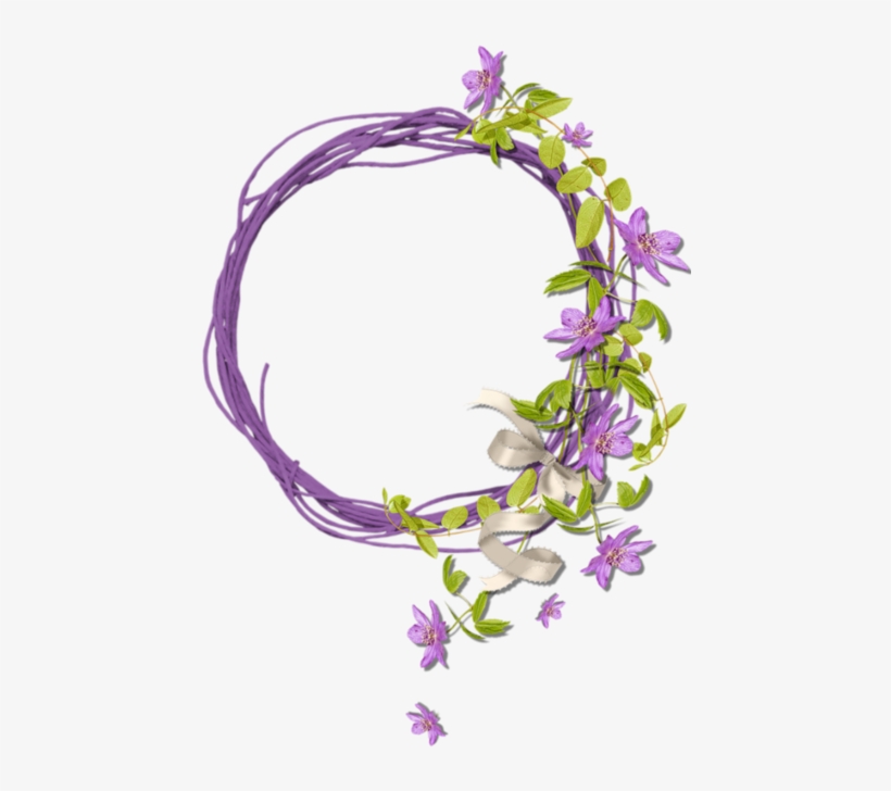 Picture Frames, Overlays, Pictures, Polyvore, Floral, - Lavender Frame For Design, transparent png download