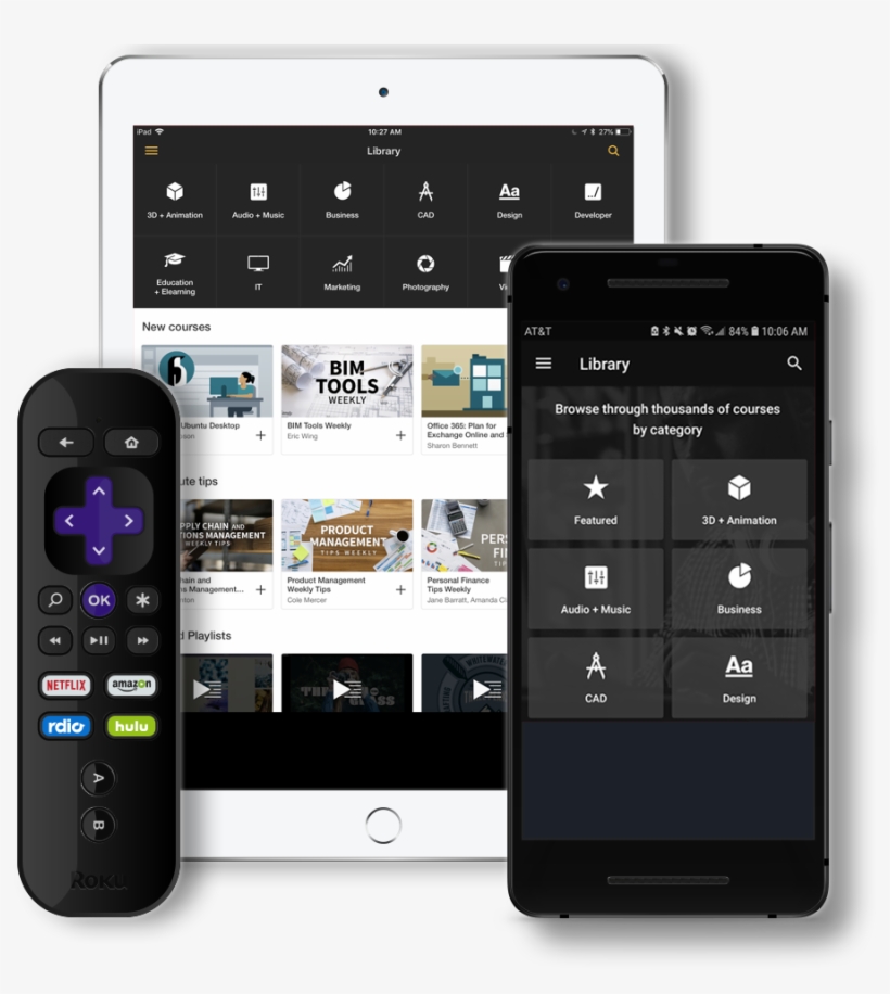 Phone, Tablet, And Roku Image - Iphone, transparent png download