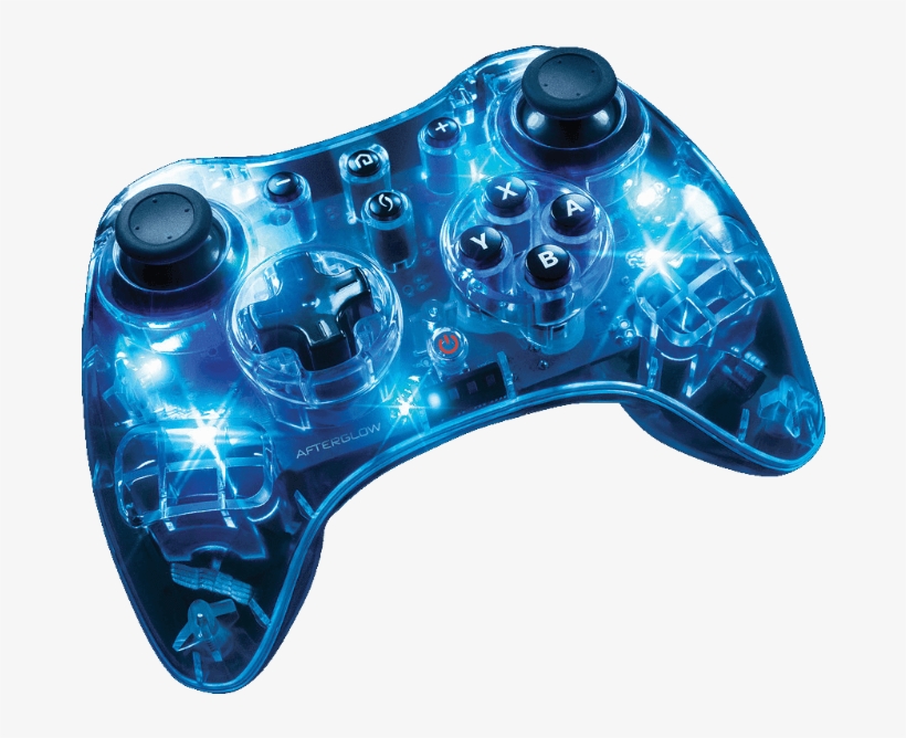 On Aime Pdp Manette Sans Fil Afterglow Pro Wii U Bleu - Afterglow Pro Controller (nintendowiiu), transparent png download