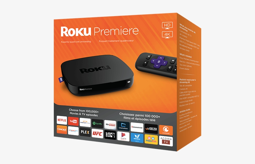 Roku Premiere - Roku 4630ca Premiere+ Streaming Player, transparent png download