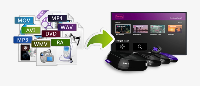 Any Video And Audio To Roku - Fichier Video, transparent png download