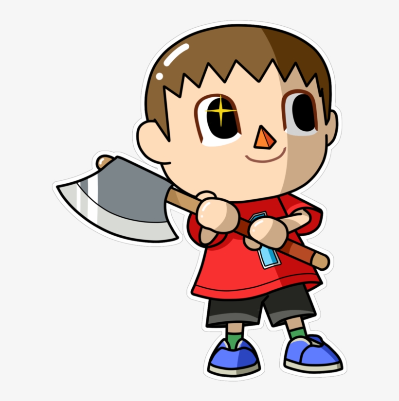 The Villager By Estefanoida-d6a3iw7 - Villager Animal Crossing Axe, transparent png download