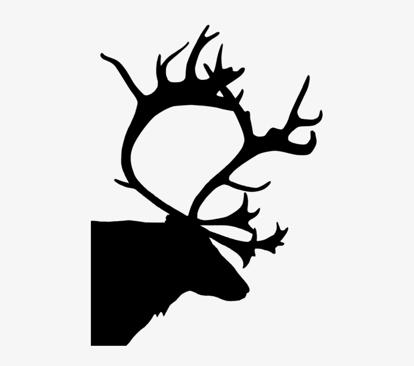 File - Caribou - Christmas Wreath Png Silhouette, transparent png download