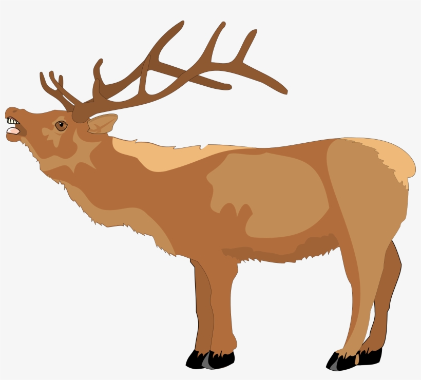 Caribou Silhouette Png - Clipart Reindeer, transparent png download